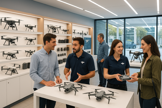 Магазин дронов с продавцами