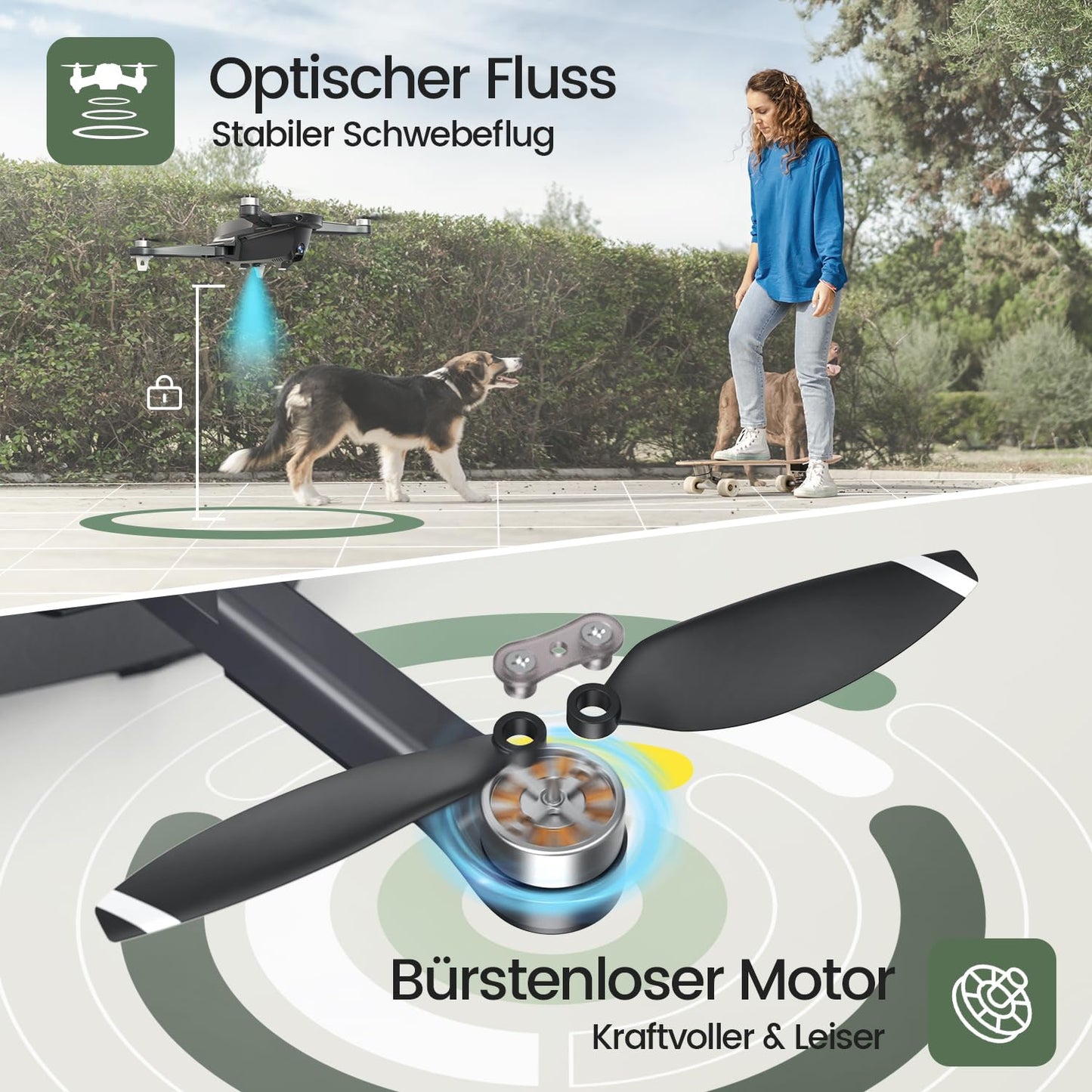 Holy Stone HS175D Faltbare GPS Drohne, 4K HD Kamera, 46 Min. Flugzeit, Follow-Me, Tap-Fly, Point of Interest, bürstenloser Motor