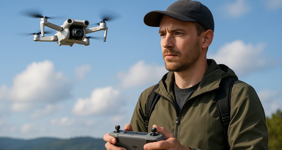 Drone mini4 with operator